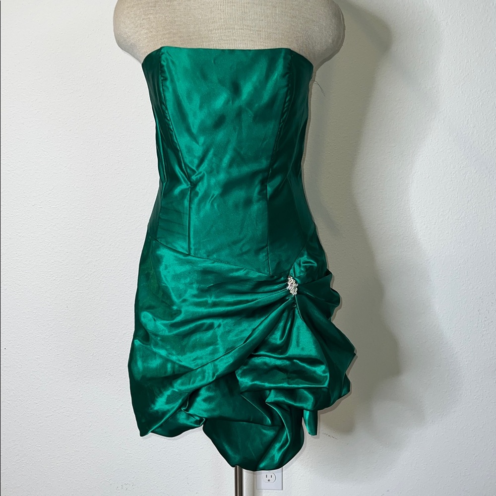 Jessica McClintock Gunne Sax Sleeveless Satin Ruched 80’s Party Holiday Dress